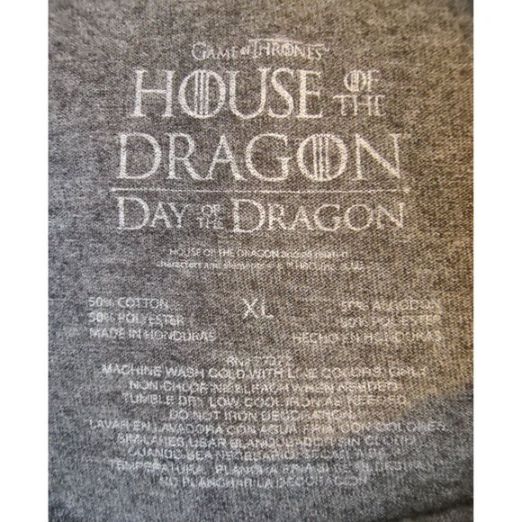 Game of Thrones House of the Dragon Gray T-Shirt Size XL - Picture 3 of 4